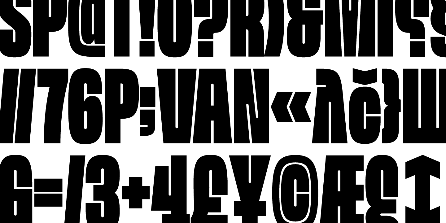 Beispiel einer Spektra Condensed Bold Back slant-Schriftart